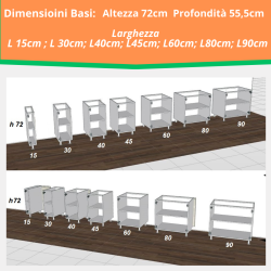 mobili cucina basi in kit Bianco Opaco